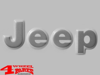 Jeep Decal self Adhesive gray "Jeep" CJ + Wrangler YJ 76-95
