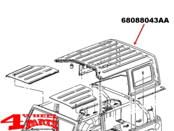 Heckscheibendichtung Hardtop oben Wrangler JK Bj. 11-18