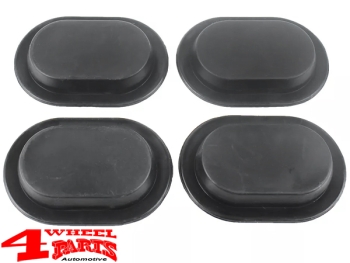 Drain Rubber Plug Set 4-pieces for Floor Pan Wrangler JK JL JT year 14-24