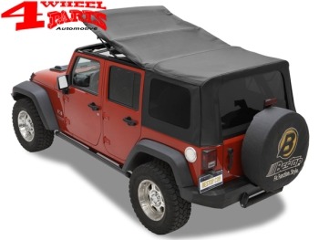 Replacement Soft Top Bestop Black Sailcloth Wrangler JK year 07-09 4-doors