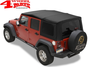 Replacement Soft Top Bestop Black Twill Wrangler JK year 07-09 4-doors