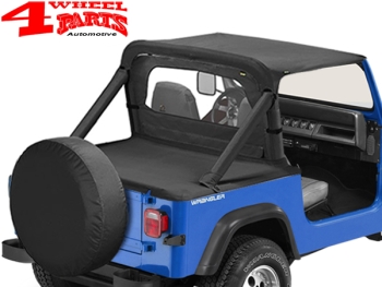 Duster Deck Cover Bestop Black Denim CJ7 + YJ 80-91 Supertop