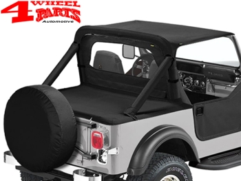 Duster Deck Cover Bestop Black Crush CJ7 + YJ 80-91 Hardtop