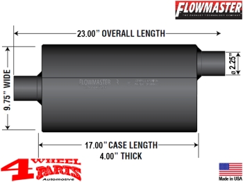 Sport Muffler Flowmaster Cherokee XJ year 96-01 2,5 + 4,0 L