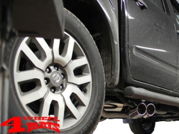 Sportauspuff Sidepipe Ausgang rechts + links Edelstahl mit TÜV Nissan Navara D40 3,0l dCi ab Baujahr 2005