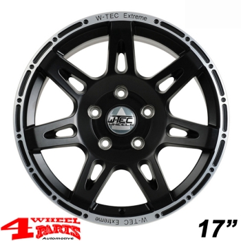 Alufelge 5x 8,5x17 ET +30 W-TEC + Reifen 35x12,5 R17 MT JL 18-24