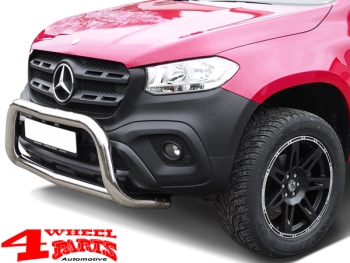 Front Tube Center Bumper Stainless Steel Ø 76mm Mercedes X-Class year 17-20
