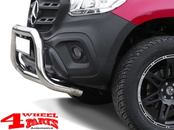 Front Tube Center Bumper Stainless Steel Ø 76mm Mercedes X-Class year 17-20