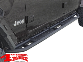 Side Tube Steps Black Rock textured Gladiator JT year 19-24