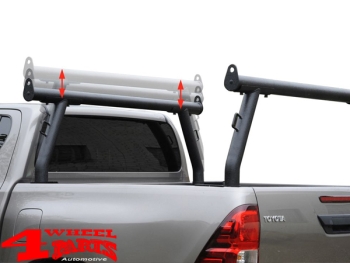 Ladder Rack Black adjustable universal for Medium Pickup's