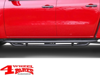 Side Tube Steps Black Rock textured Renault Alaskan 2017-