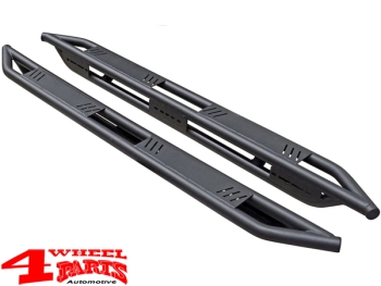Side Tube Steps Black Rock textured Renault Alaskan 2017-