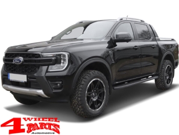 Trittbretter Shark-Design schwarz Ranger + Raptor Bj. 2023-