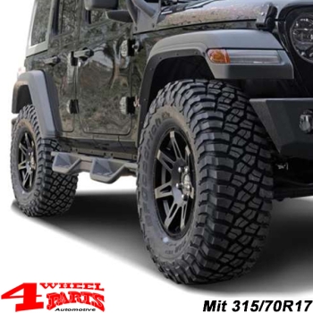 Aluminum Wheel 8,5x17 ET +30 W-TEC Black Edition TÜV Wrangler JL 18-24