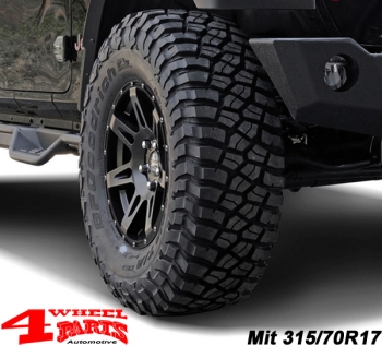 Aluminum Wheel 8,5x17 ET +30 W-TEC Black-Edition with Rivets TÜV JK 07-18
