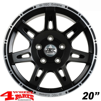 Alufelge 8,5x20 ET +35 W-TEC schwarz TÜV Wrangler JL 18-24