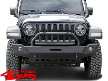 Front Bumper Black Rock Aluminum Skid Plate JL JT year 18-24