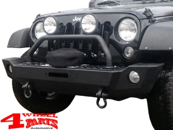 Front Winch Bumper Steel Black Textured Wrangler JK year 07-18