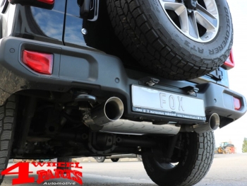 Sport Stainless Steel Muffler Round with TÜV Wrangler JL 18-24 2,0 T-GDI + 4xe