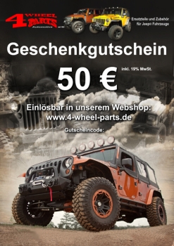 Jeep Gift Coupon 50 Euro