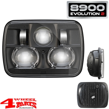 LED Scheinwerfer Black 8900 Evolution 2 XJ 84-01 + YJ 87-95 US