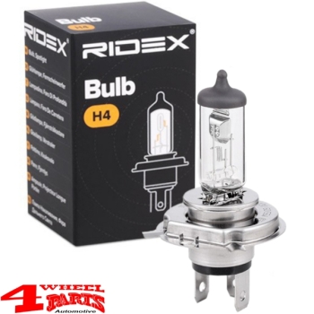 Headlight Bulb H4 55/60 Watt CJ + Wrangler YJ TJ + XJ ZJ 72-06