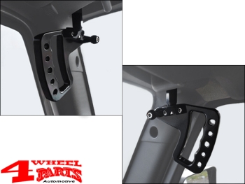 Grab Handles Pair Aluminum Black Front Wrangler JK year 07-18