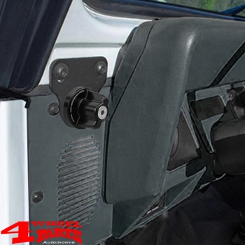 Windshield Knob Pair Black Jeep CJ + Wrangler YJ year 72-95