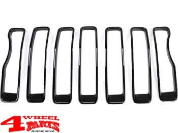Kühlergrilleinsätze Set Kunststoff schwarz Wrangler JL 20-24 4xe +  Sahara