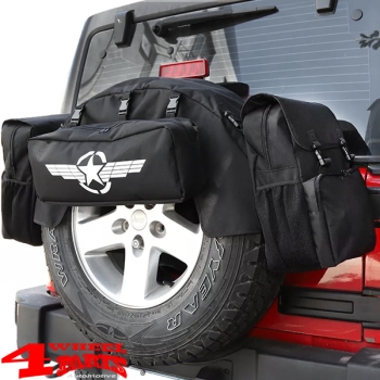 Stautaschen auf dem Reserverad Stars and Stripes Wrangler JK JL 07-24