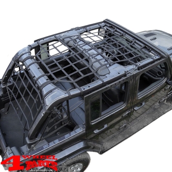 Cargo Net on Roll Bar Black Jeep Wrangler JL year 18-24 4-doors