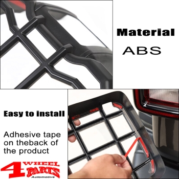 Tail Light Guards Pair ABS Black Matt Wrangler JL year 18-24