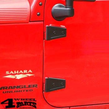 Türscharnier Cover Set schwarz ABS Wrangler JK Bj. 07-18 2-Türer