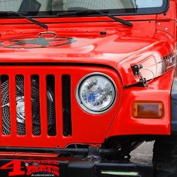 Motorhaubenverschluss Haken Set Racing-Style Wrangler TJ 97-06