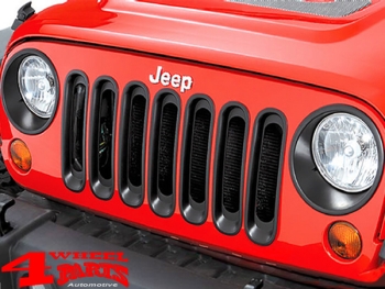 Headlight Trim Bezels Black Jeep Wrangler JK year 07-18