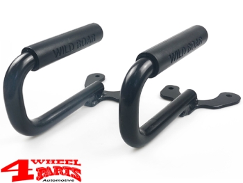 Haltegriffe Paar Stahl schwarz vorne Wrangler TJ Bj. 97-06