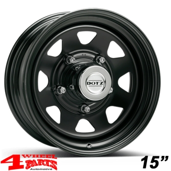 Stahlfelge Dotz Dakar Dark 7x15 ET -12 mit TÜV Jimny GJ + HJ Bj. 10.18-