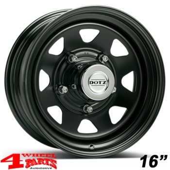 Stahlfelge Dotz Extreme Dark 8x16 ET -20 Wrangler + Cherokee 84-06