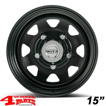 Stahlfelge Dotz Extreme Dark 8x15 ET -20 Wrangler + Cherokee 84-06