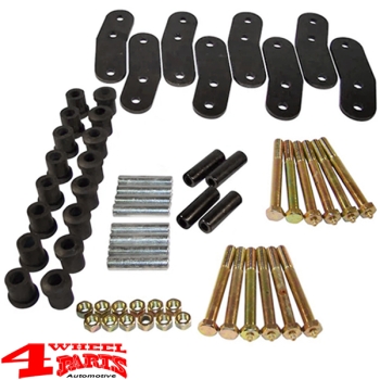 Leaf Spring Shackle Kit Rear and Front greasable +3/4" Lift YJ 87-95