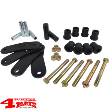 Leaf Spring Shackle Kit Rear and Front greasable +3/4" Lift YJ 87-95