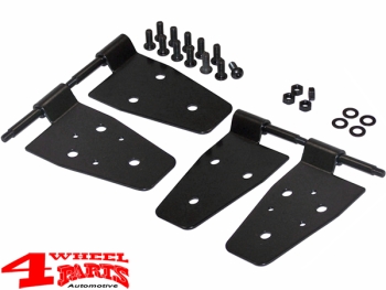Door Hinge Set in Black Jeep CJ + Wrangler YJ TJ year 76-06