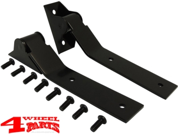 Tailgate Hinge Set in Black Stainless Steel Wrangler YJ year 87-95