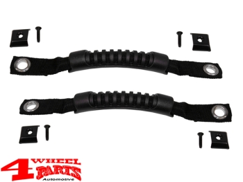 Door Handle Door Pull Straps inner Black CJ + Wrangler YJ 82-95