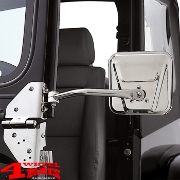 Mirror Set Stainless Steel Sidemirrors CJ + Wrangler YJ year 55-95