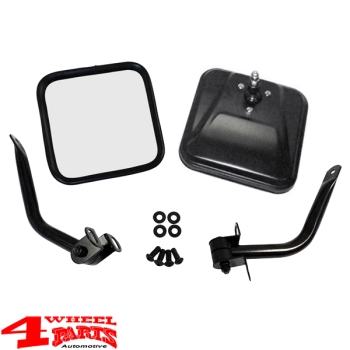 Mirror Set Black Sidemirrors CJ + Wrangler YJ year 55-95