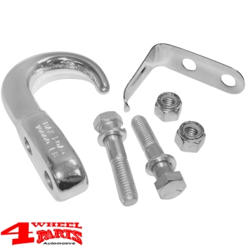 Schlepphaken vorn Heavy Duty Chrom CJ + Wrangler YJ TJ 76-02