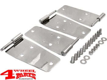 Door Hinge Set Stainless Steel CJ + Wrangler YJ year 76-93