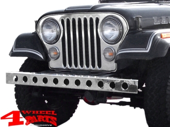 Front Bumper with Holes Stainless Steel Jeep CJ year 55-86