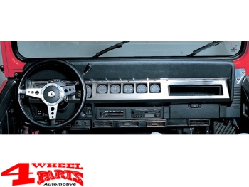 Dash Overlay Stainless Steel Jeep Wrangler YJ year 87-95